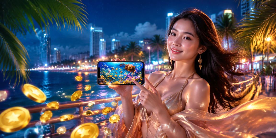 Người dùng tại Nha Trang sử dụng ứng dụng casino trên điện thoại bên bãi biển