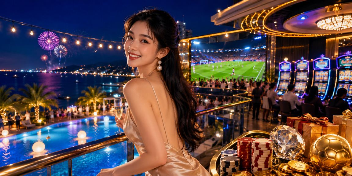 Người dùng thư giãn tại bãi biển Phú Quốc với điện thoại, tận hưởng trò chơi một cách cân bằng